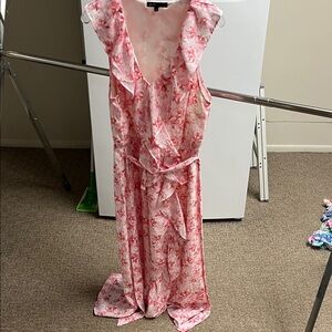 Floral Pink Sleeveless Dress